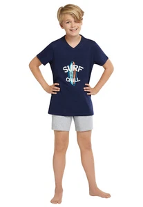 Shooter boys short pajamas XS S M L 140-176 100% Co - Picture 1 of 4