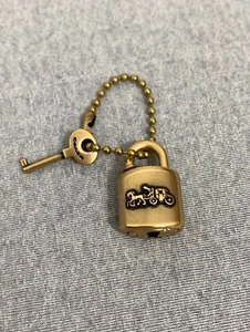 Coach Gold Mini Lock and Key Bag Charm / FOB - Picture 1 of 3