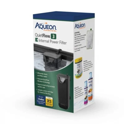 Aqueon QuietFlow E Internal Power Filter up to 3 gal Fresh or Salt WaterAquarium - Image 1 of 4