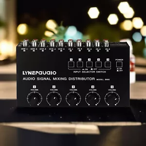 Mini 5-way Audio Splitter Stereo Switcher Box Sound Mixer for Club/Studio US - Picture 1 of 9