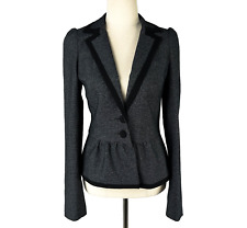 Review Womens Jacket 8 Grey 11JK054 Single Breasted Peplum Jacket Corporate Work