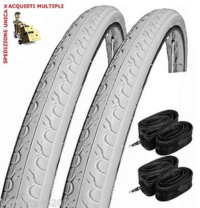 N°2 Copertone / Pneumatico 28" - 700 x 35 BIANCO + N°2 Camera d'aria Bici Epoca - Imagen 1 de 1