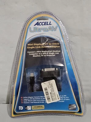 Accell B087M -006B Mini Display Port to DV-d single link adapter - Image 1 of 2