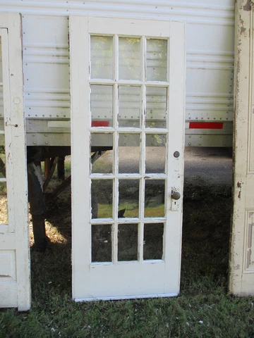 Door 02:     Antique Victorian Solid Wood Door  32 1/4" W  x 80"H Cover