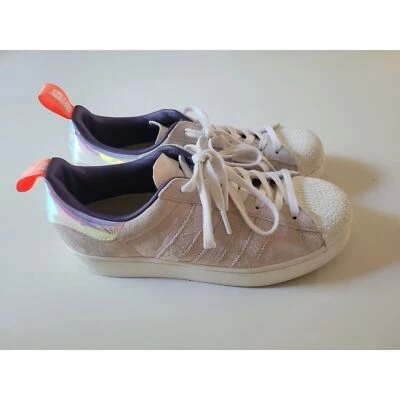 Women's Size 9.5 adidas Originals Superstar Bold Girls Are Awesome Shoes - Image 1 of 4