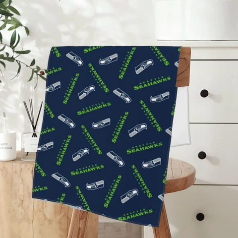Seattle Seahawks Fans Face Wash Towel Superfine Fiber Absorbent Towel 12*27.5" Cover