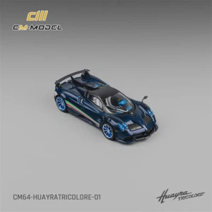 Modelo de coche fundido a presión azul tricolor Pagani Huayra 1:64 CM - Imagen 1 de 5