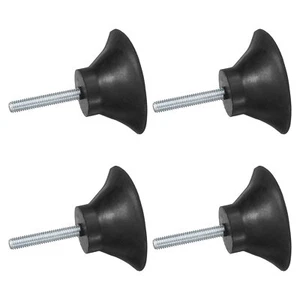 Amortiguador 4 piezas montajes, pies de goma de 1,97"x0,98" con tacos M6x35 mm, negro - Imagen 1 de 6