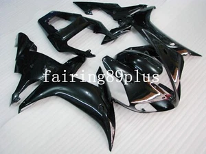 Solid Gloss Black ABS Injection Fairing Kit Fit for Yamaha 2002 2003 YZF R1 - Picture 1 of 8