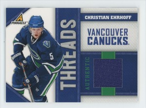 Christian Ehrhoff 2010-11 Panini Pinnacle Threads /499 Jersey #CE Vancouver