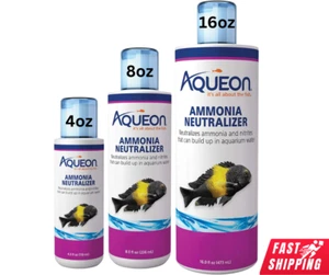 Aqueon Aquarium Ammonia Neutralizer Water Treatment Freshwater Saltwater Tanks - Picture 1 of 9