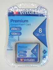 NEW Verbatim 8GB 233x CF Compact Flash Genuine Camera Memory Card