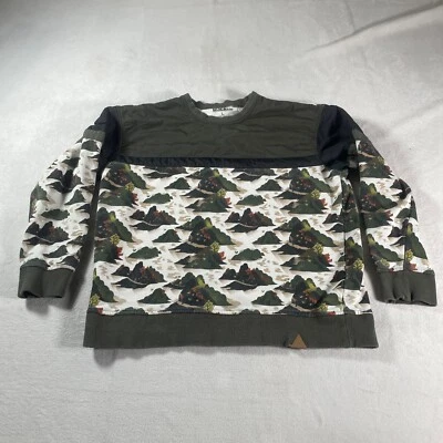 Nordic Sweater Womens Large White Staple Pigeon All Over Mountain Embroidered - Image 1 of 4