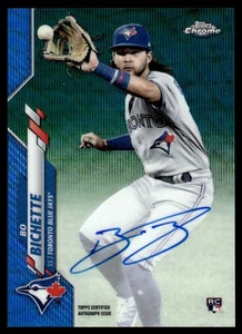 2020 Topps Chrome Rookie Autographs Blue Refractor Bo Bichette Auto 100/150 - Bild 1 von 2
