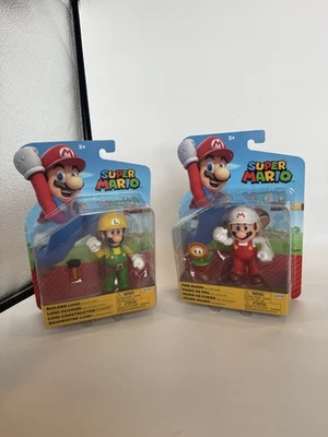 2023 JAKKS Pacific World of 任天堂人偶套装:Fire Mario & Builder LUIGI — 第 1/4 张图片