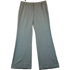 Semantiks Pants Women's Sz 14 Houndstooth Wide Leg Cuff Black White Faux Pockets - Picture 1 of 13