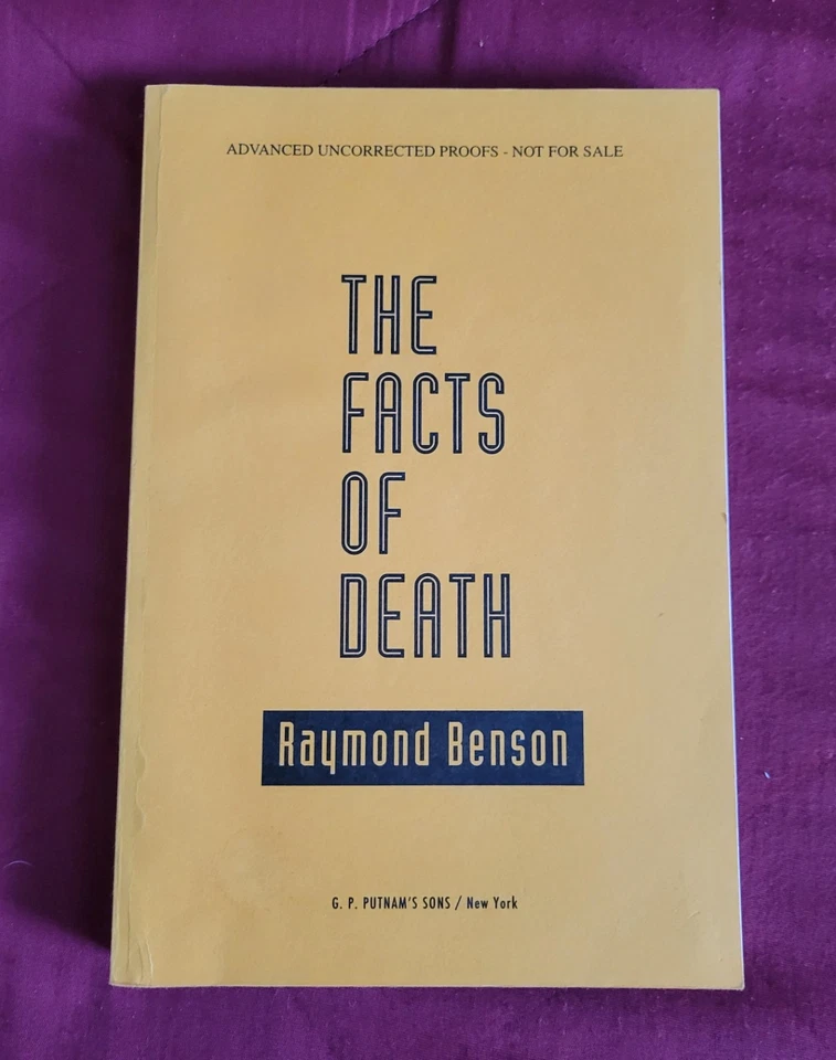 James Bond "The Facts of Death" PROOF COPY Signed Raymond Benson - Image 1 of 2