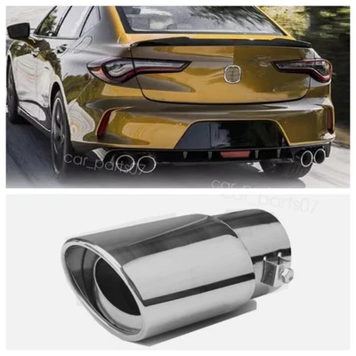 For Acura TL TLX ILX Stainless Steel 2.1" Exhaust Pipe Tail Muffler Tip US - Image 1 of 4