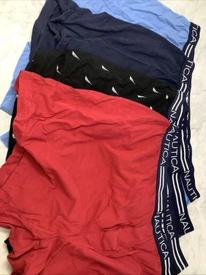 Cuecas boxer masculinas Nautica XL 4 pacotes de algodão O76 - Imagem 1 de 4