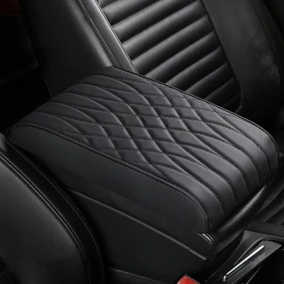 Center Console Armrest Cover for Tesla Model 3/S/X/Y 2013-2025 Black Leather - Imagem 1 de 4