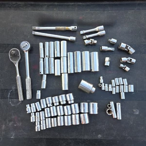 Assorted Proto Ratchets Adapters and SAE Sockets 1/4" and 3/8"  USA Made - Picture 1 of 9