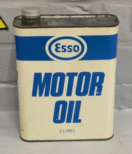 Vintage French ESSO Motor Oil, 2 Litre Tin / Can Empty ES79 - Picture 1 of 9