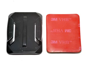 1x Curved Helmet Base Mounts with 3M Adhesive Pads Compatible with GoPro Cameras - Picture 1 of 3
