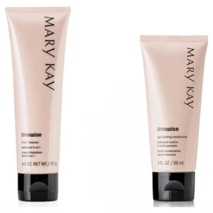 Mary Kay TimeWise Age-Fighting Moisturizer & TW 3-in-1 Cleanser - Full Size Set - Picture 1 of 9