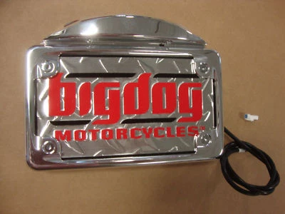 MONTAJE DE MATRÍCULA DE STOCK DE GRAN PERRO OEM CON LUZ DE ETIQUETA MODELOS 2003-11 K-9 MASTÍN Foto 1 de 4