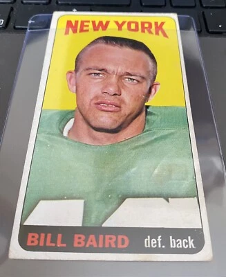 1965 Topps Bill Baird SP #111 “EX+” New York Jets RC Rookie “CENTERED” DEF. BACK - Image 1 of 2