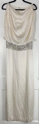 Vestido de Luxo Antik Batik Feminino 8 Médio Seda Joias Casamento Nupcial Anthropologie - Imagem 1 de 4
