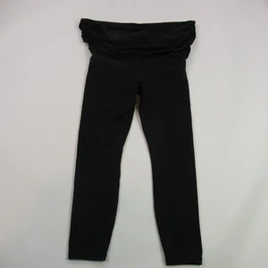 Athleta Leggings Shorts Womens Medium Workout Gym Stretch Lightweight Black Yoga - Picture 1 of 9
