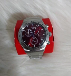 Swatch Wine Burgundy Irony Crono Unisex. YVS499G - Picture 1 of 11