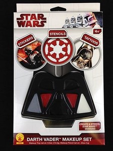 Star Wars Darth Vader Kostium Makeup Set Zestaw farb z naklejkami Tatuaże Szablony