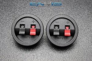 (2) PCS CIRCLE SPEAKER JACK TERMINAL CUP COMPRESSION SUBWOOFER BOX SUB TCRC - Bild 1 von 4