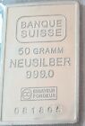 Suisse - Barren 50 gr.Neusilber 60 × 40 mm