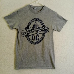 Washington D.C. Delta T-Shirt Adult Medium Short Sleeve Gray - Picture 1 of 11