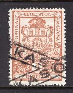 POLAND Lwów 1920s Municipal Revenue Stamp. Local Fiscal. Lviv Ukraine. 3 ZL - Picture 1 of 2