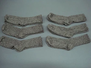 NUEVO SIN ETIQUETAS Zapatos para mujer Merino mezcla de lana acanalada talla 6-9 marrón 6 pares - Imagen 1 de 2