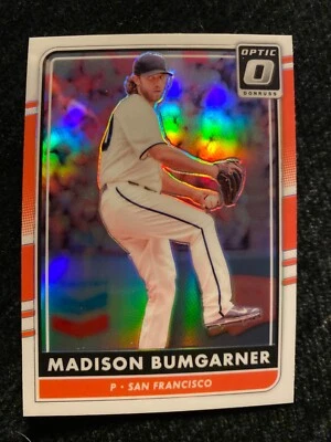 2016 Donruss Optic Silver Holo Prizm #150 Giants Madison Bumgarner Card - Image 1 of 2