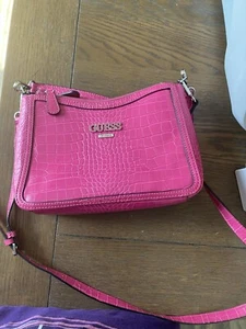Guess bag hot pink alligator rare - Picture 1 of 3