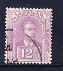 Sarawak 1918 Sg56 12C Purple - No Watermark - Fine Used. Catalogue £55