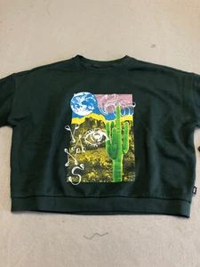 New Vans Boy's Medium Sweatshirt Phoenix Loose Green Gables Fleece Pullover Crew - Picture 1 of 5