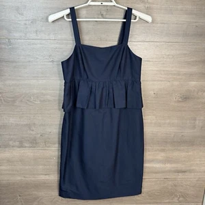 J. Crew Women's Size 10 Cocktail Dress Peplum Classic Faille Cotton Silk - Picture 1 of 11