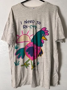 CAMISÓN VINTAGE PARA DAMAS ~ Necesito volver a cooperar ~ Gris Talla única para la mayoría - Imagen 1 de 7
