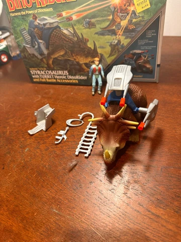 DINO RIDERS | Styracosaurus with Turret in box | Vintage Tyco mostly complete Cover