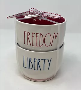 Rae Dunn Patriotic FREEDOM & LIBERTY Schüssel Set, USA, rot weiß blau, NEU - Bild 1 von 8