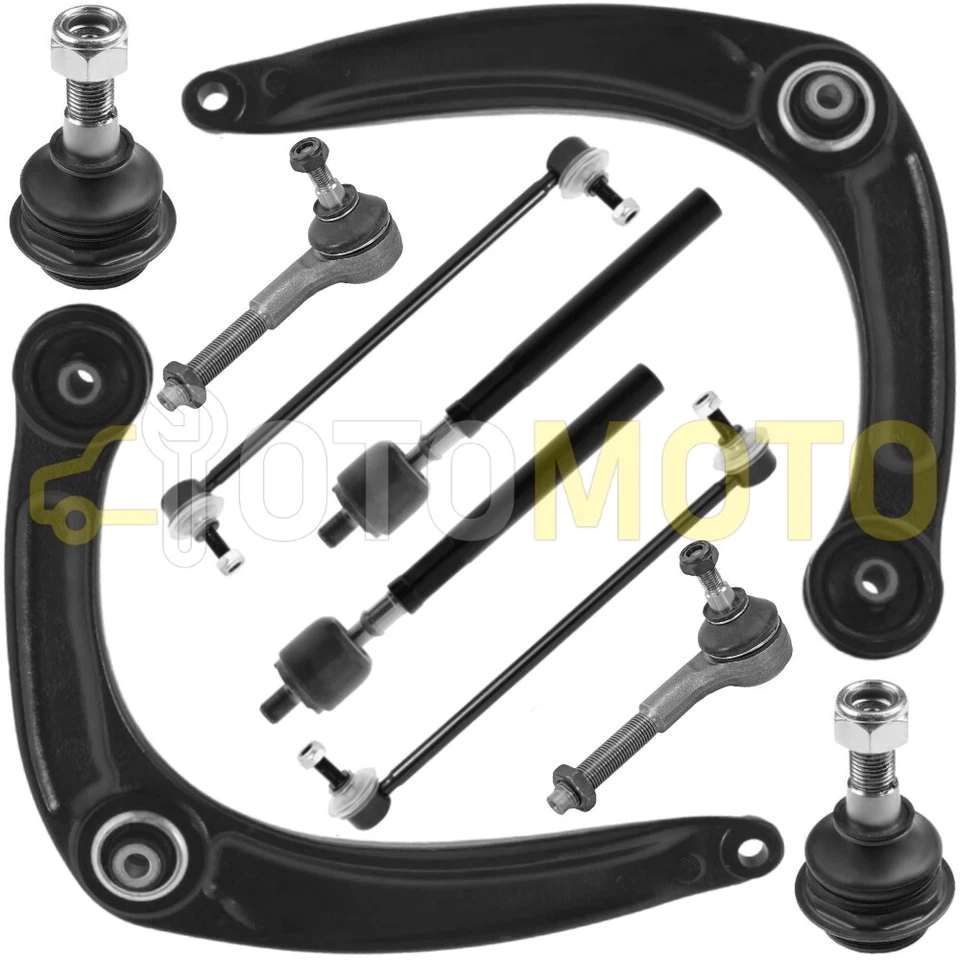 PEUGEOT 307 TRIANGLE BRAS DE SUSPENSION ROTULE BIELLETTE BARRE STAB AVANT 10 PCS - Photo 1/1