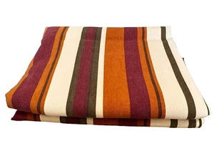 Pier 1 Imports Multicolor Stripes Warm Colors Curtains (2)52"Wx82"L 100% Cotton - Picture 1 of 3