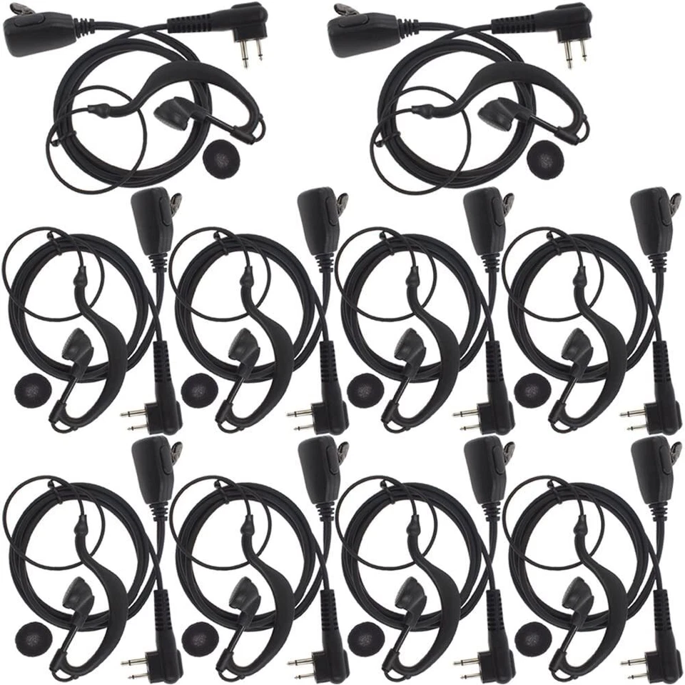 10 Earpiece Headset for Motorola CP88 CP040 CP100 CP110 CP125 CP140 CP150 CP160  - Image 1 of 4